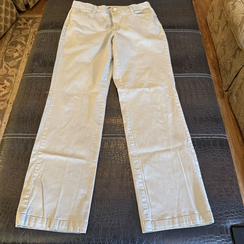Riders Womens Beige Khaki Mid Rise Stretch Pants Size 12L